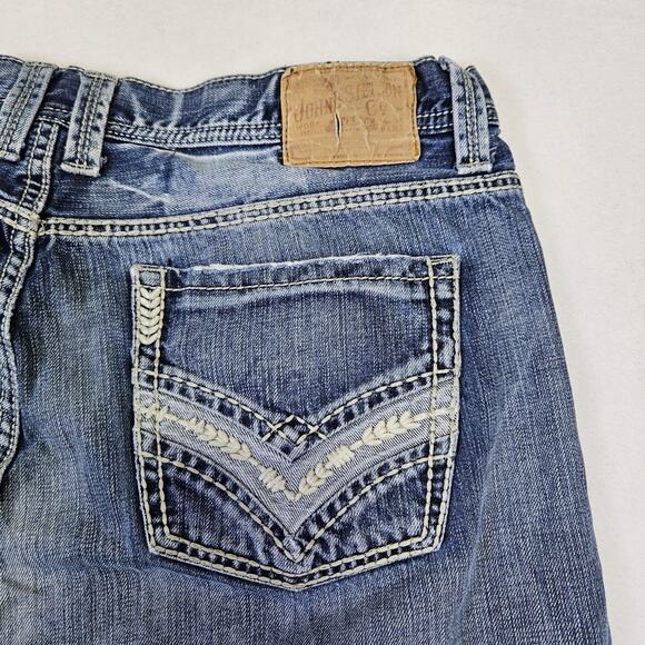 Stetson 1312 Modern Straight Leg Jean Mens 38x29 Blue Western Cowboy Embroidered - Picture 7 of 16